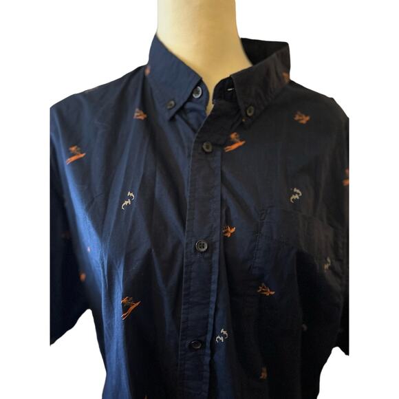 Prana Broderick Slim Fit Shirt, Size XL, Men's, Sharks and Island Print - Picture 5 of 6